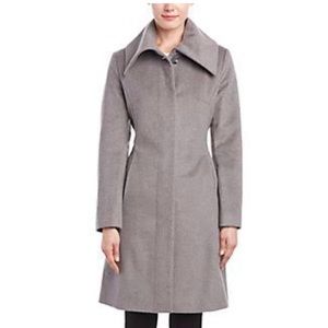 Cole Hann Platinum Wool Blend Coat